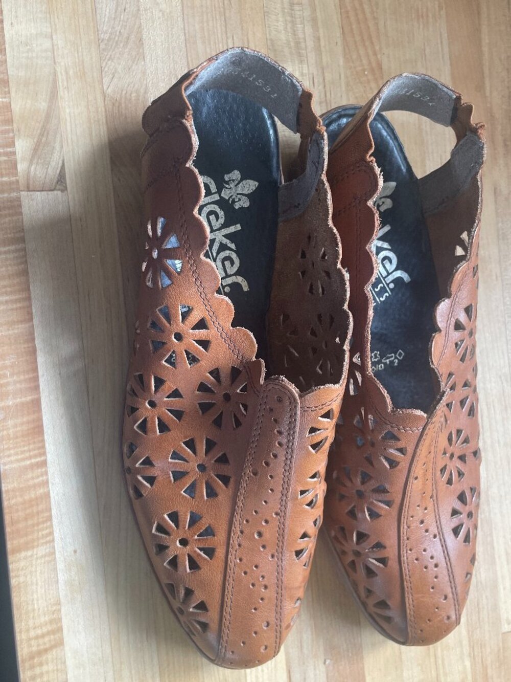 Reiker Cognac Summer Shoes 40